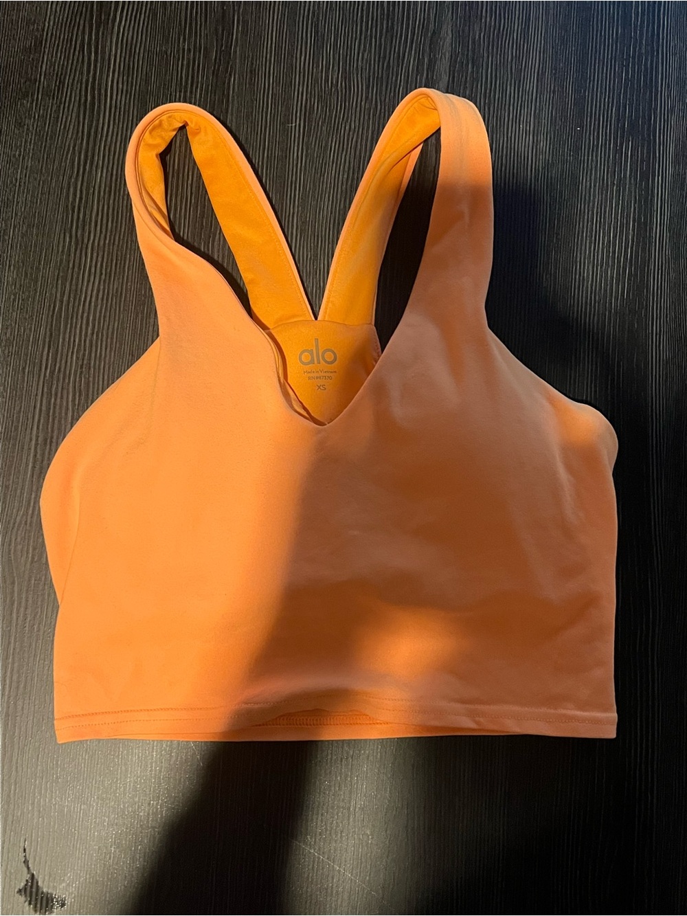 Alo Airbrush Real Bra tank - Satsuma Breeze XS